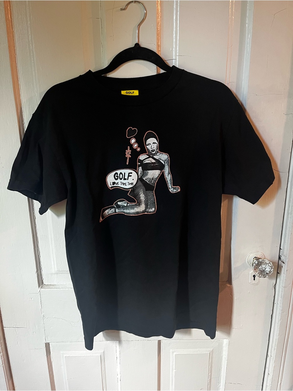“Love take time” Golf Wang Black Short Sleeve Tee